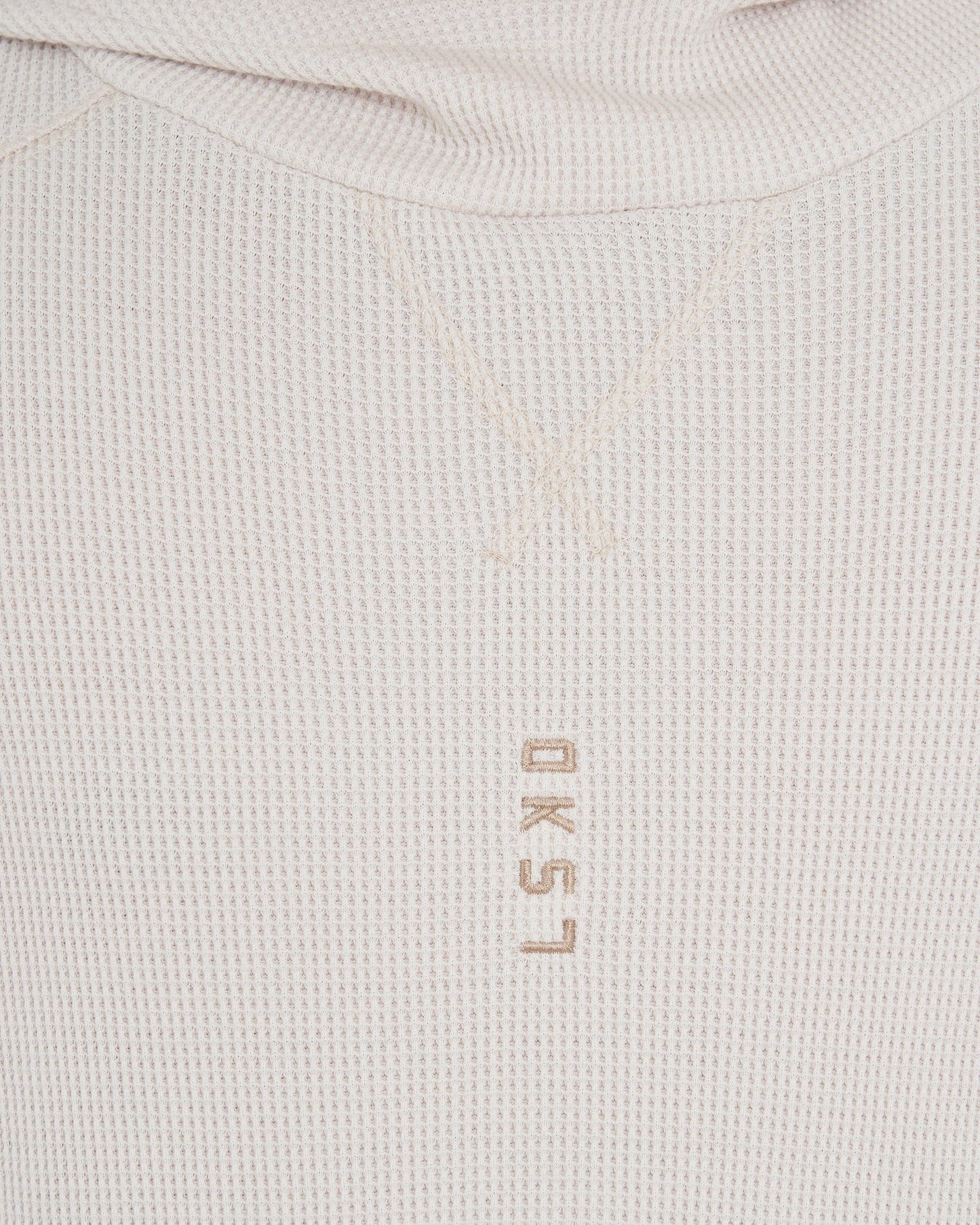 Model wearing Unisex 5am Waffle Hood - Clay