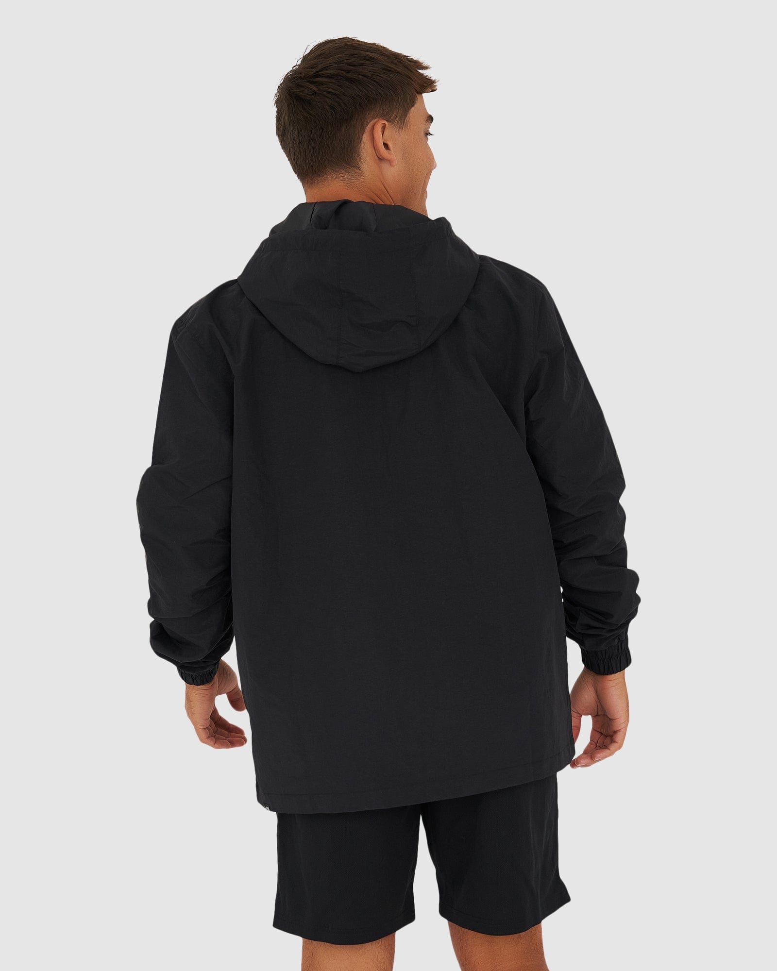 Model wearing Rodman Track Jacket - Black-Black