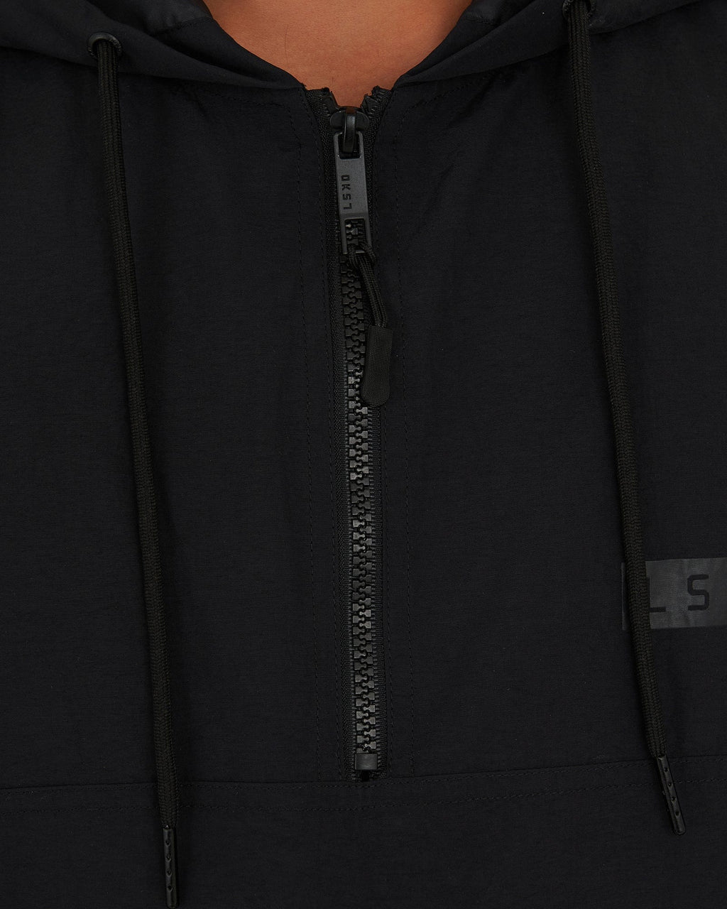 Model wearing Rodman Track Jacket - Black-Black