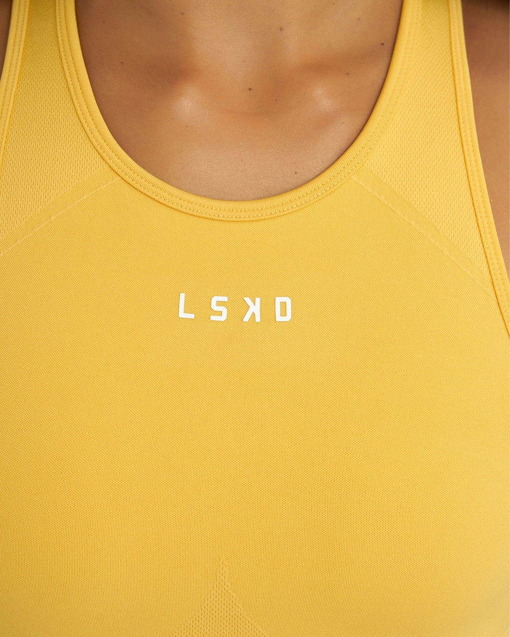 Model wearing Limitless Seamless Crop Top - Sunny