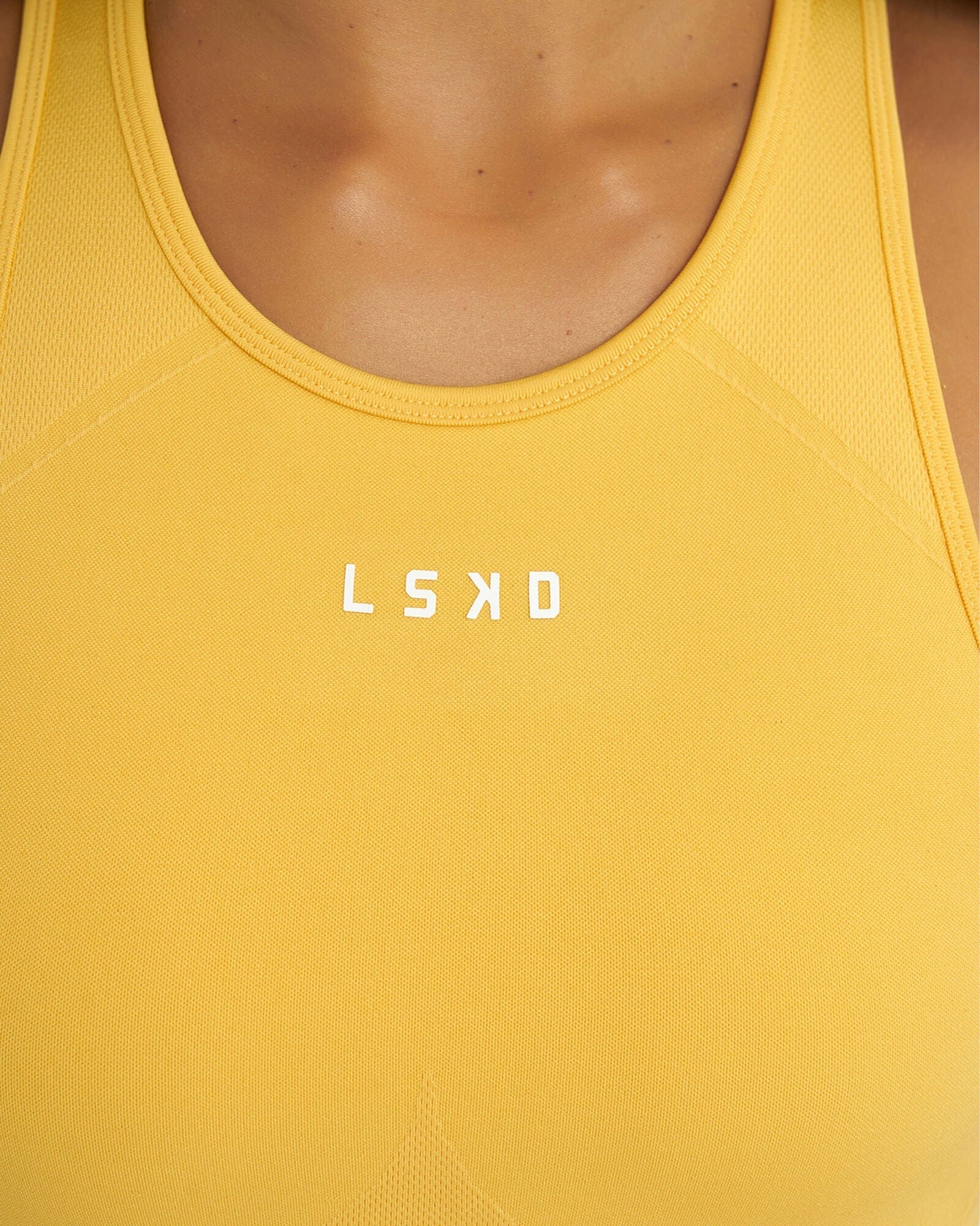 Model wearing Limitless Seamless Crop Top - Sunny