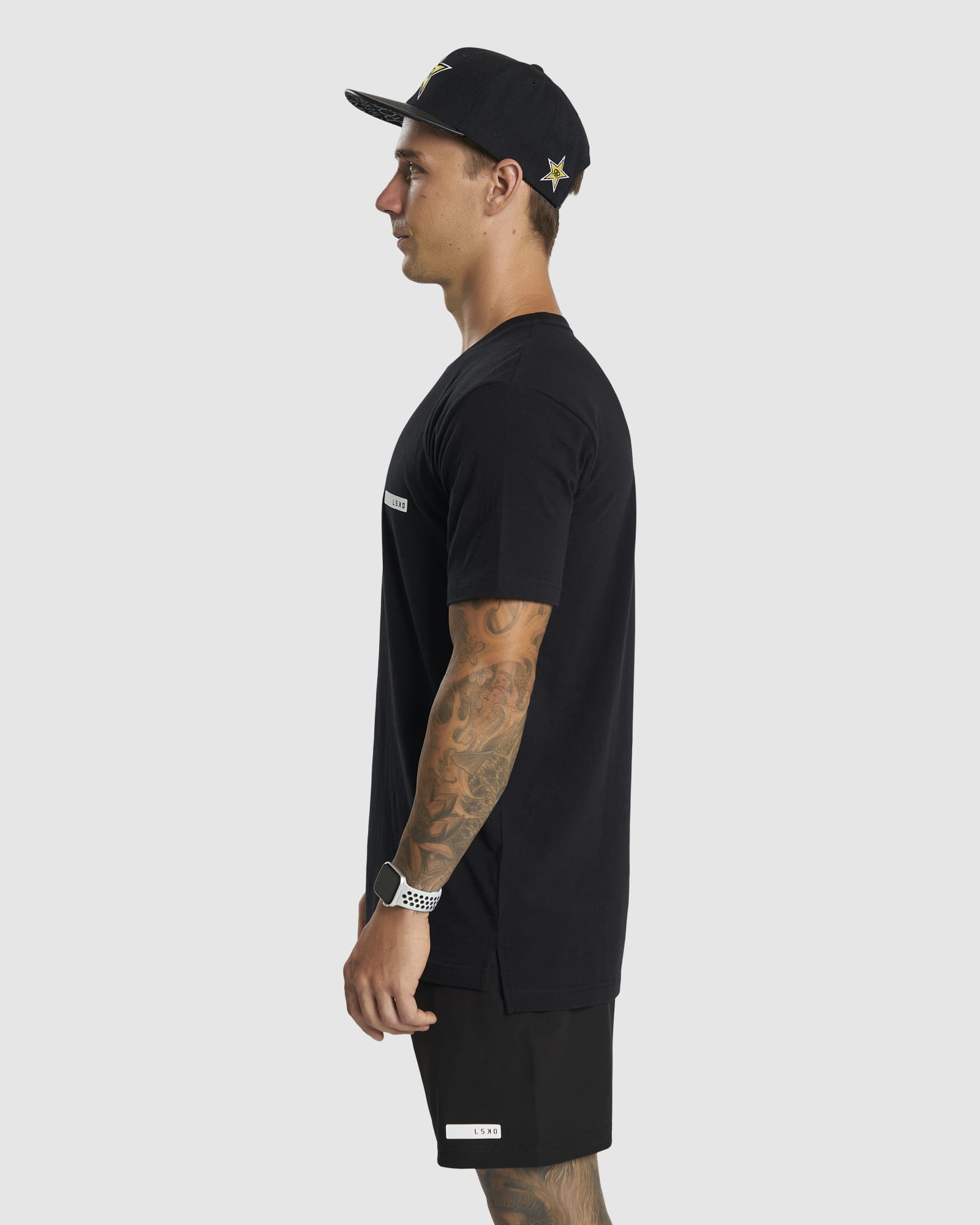 Model wearing LSKD x LM Tee - Black