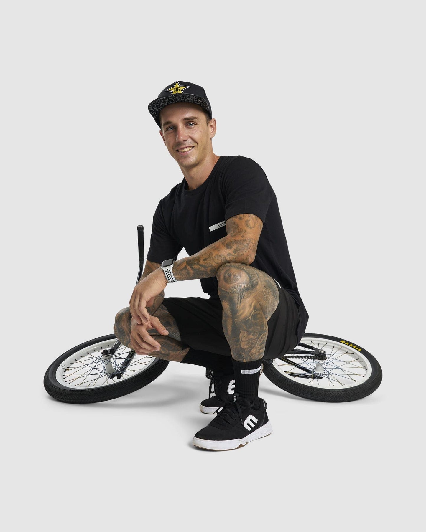 Model wearing LSKD x LM Tee - Black