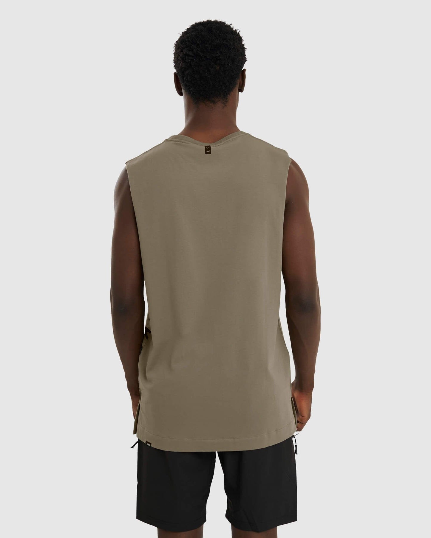 Model wearing Flex Tank - Dusty Olive