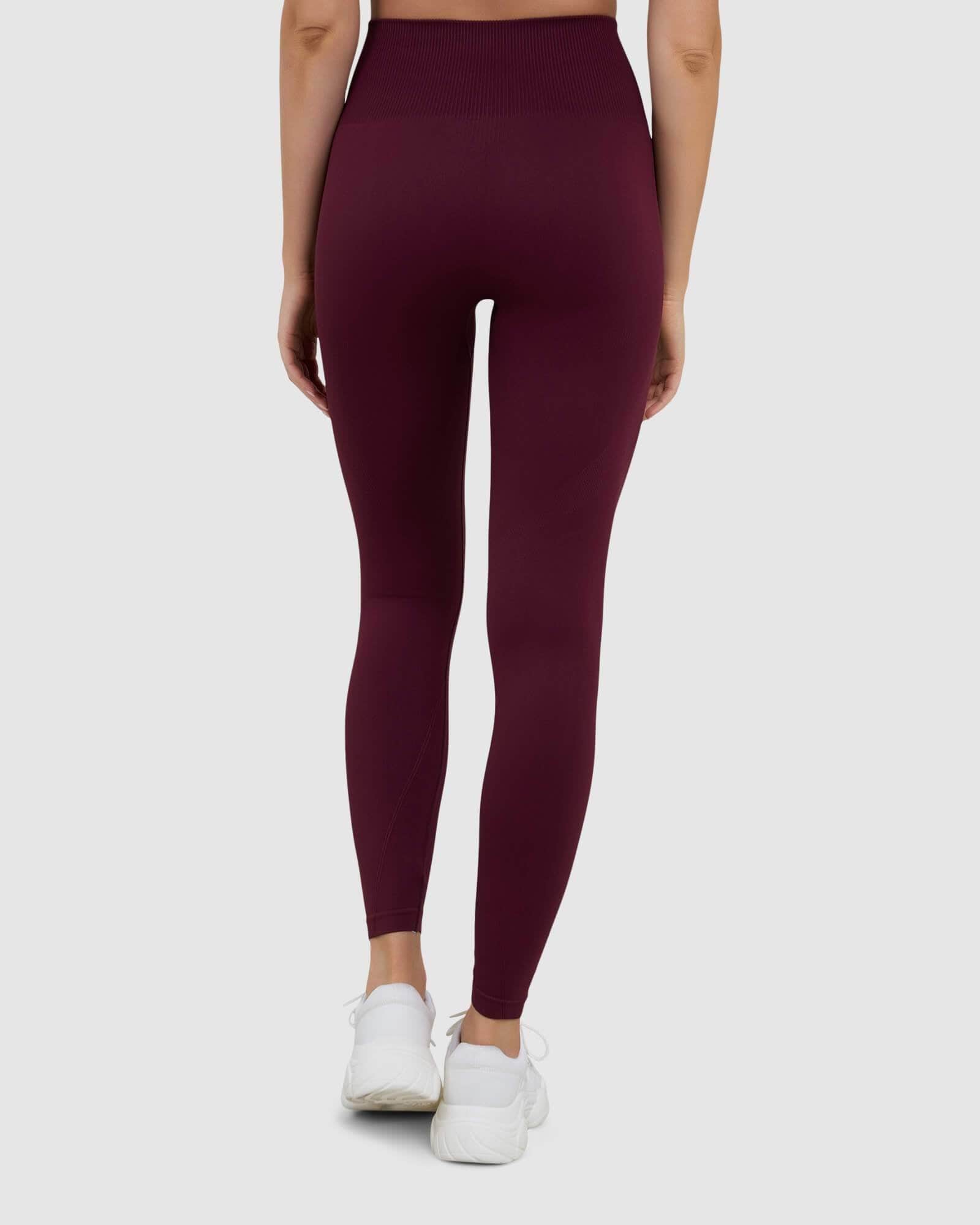Model wearing Limitless Seamless Full Length Tight - Wine