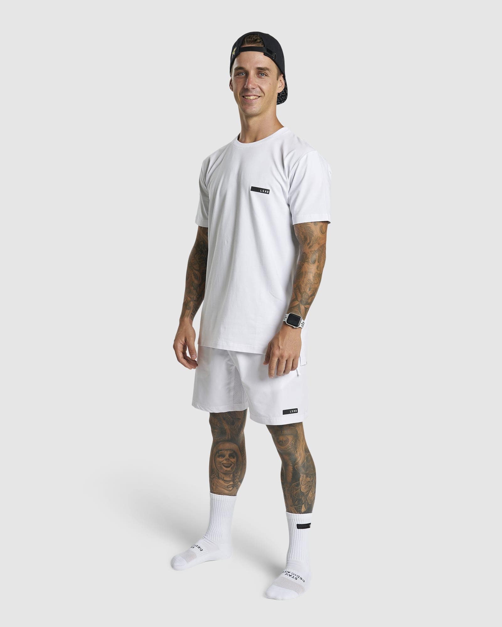 Model wearing LSKD x LM Tee - White