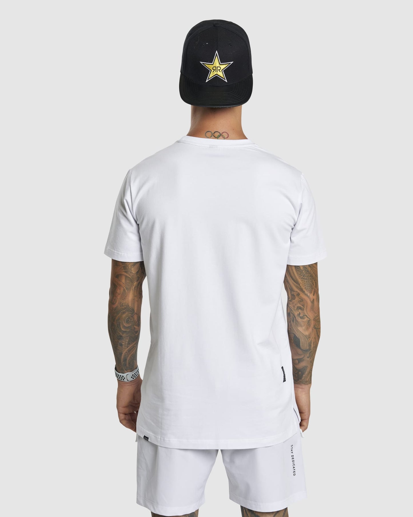 Model wearing LSKD x LM Tee - White