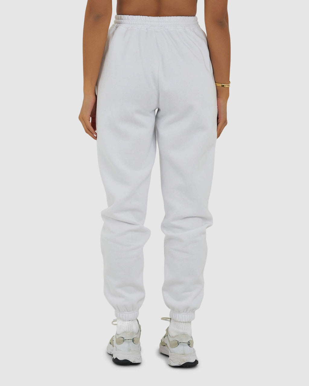 Model wearing 1986 Track Pant - White