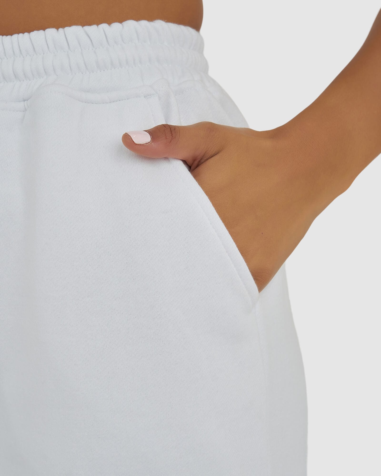 Model wearing 1986 Track Pant - White