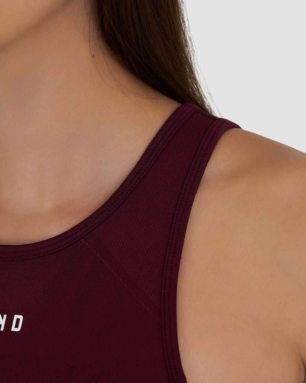 Model wearing Limitless Seamless Crop Top - Wine