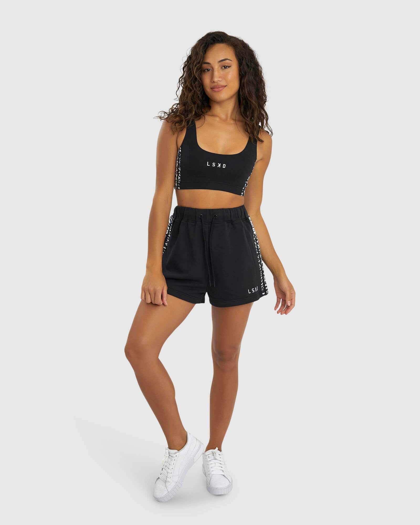 Model wearing Willow Lounge Bra - Black