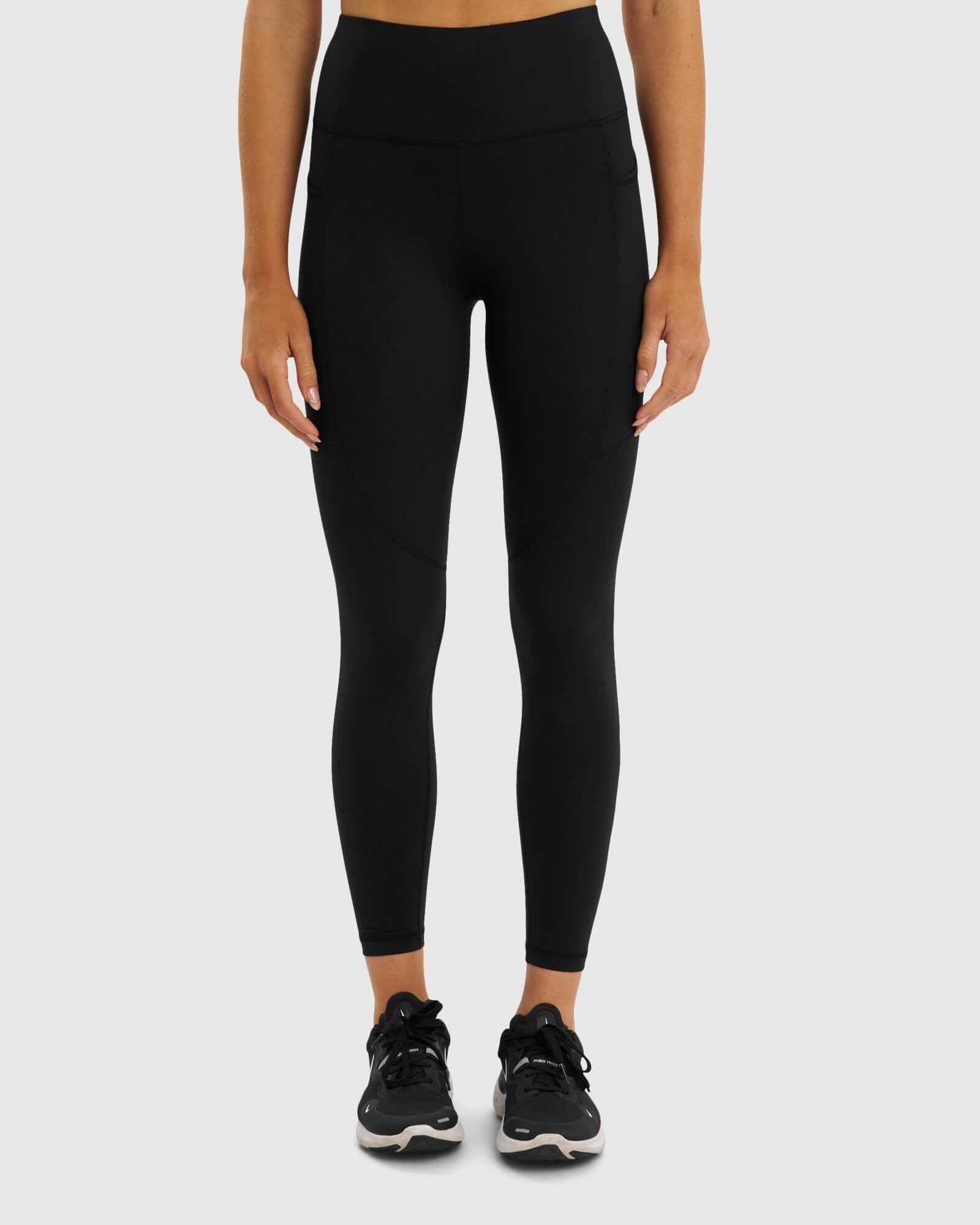 Model wearing Rep Full Length Tight - Black-Sweet Pink