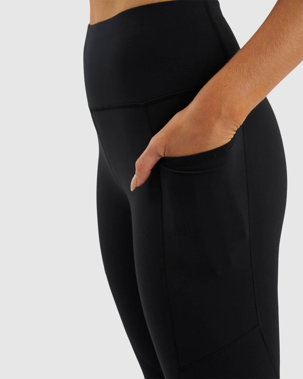 Model wearing Rep Full Length Tight - Black-Sweet Pink