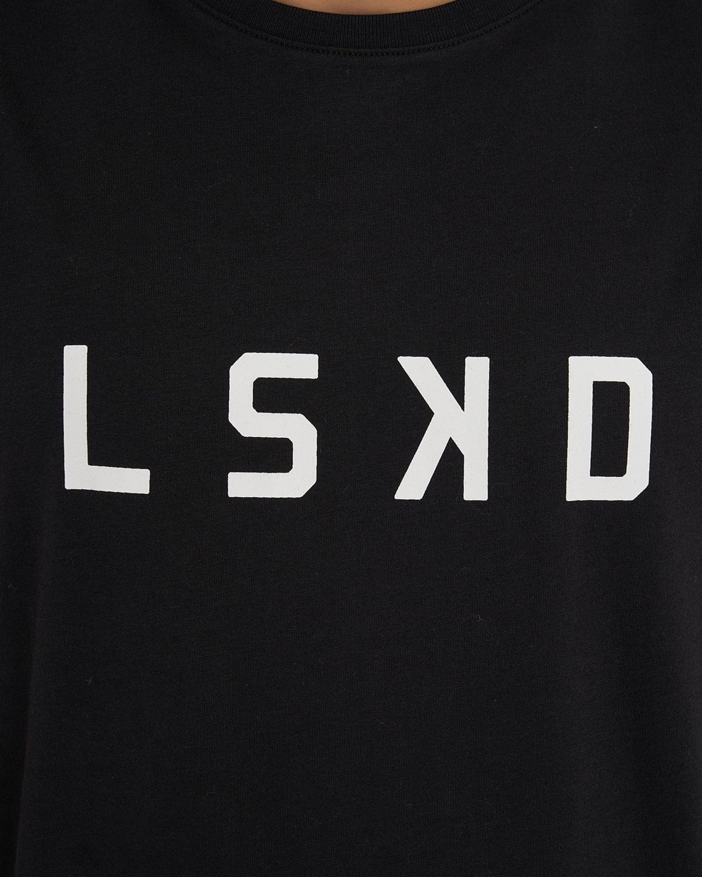 Model wearing Structure Tank - Black