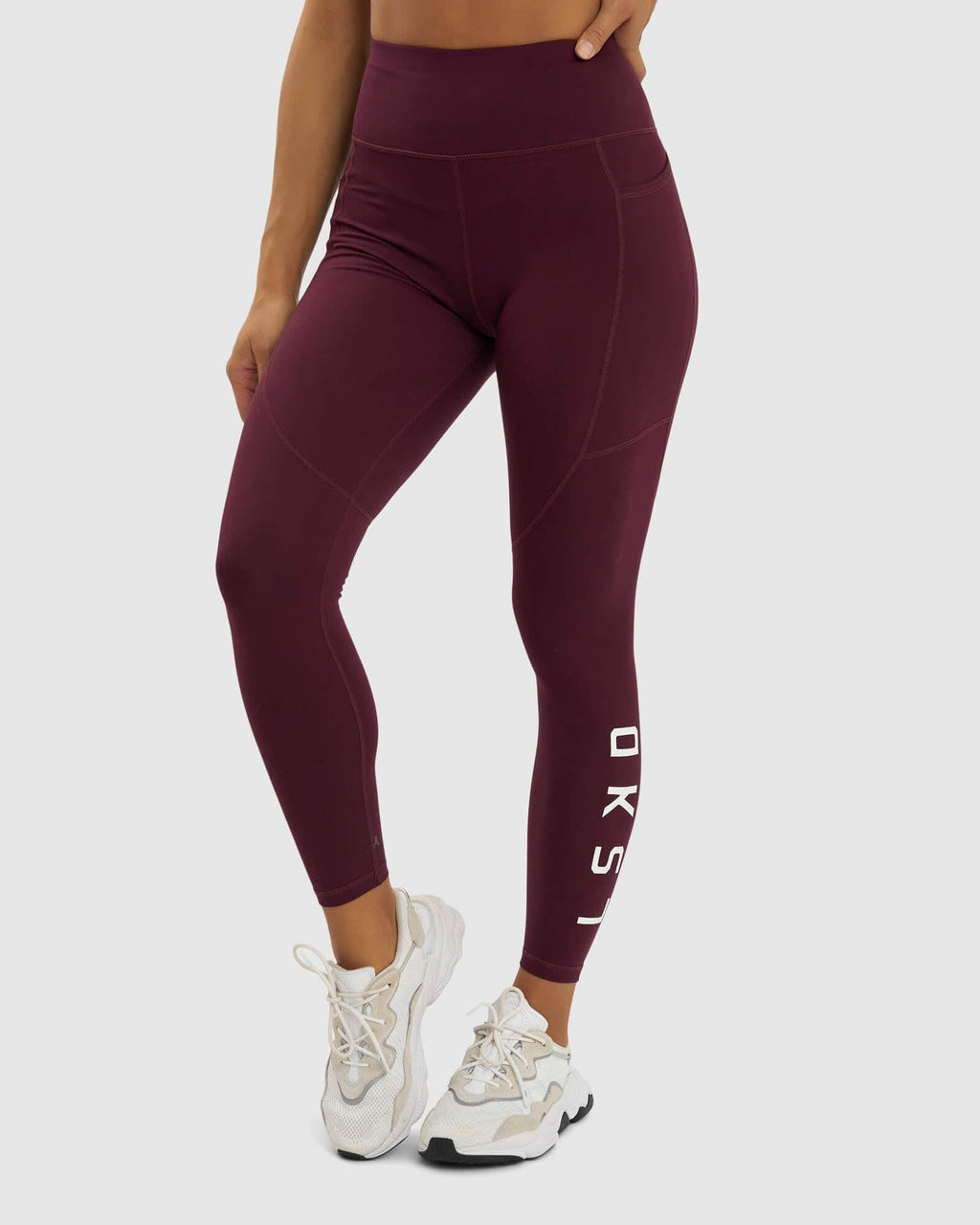 Model wearing Rep Full Length Tight - Wine