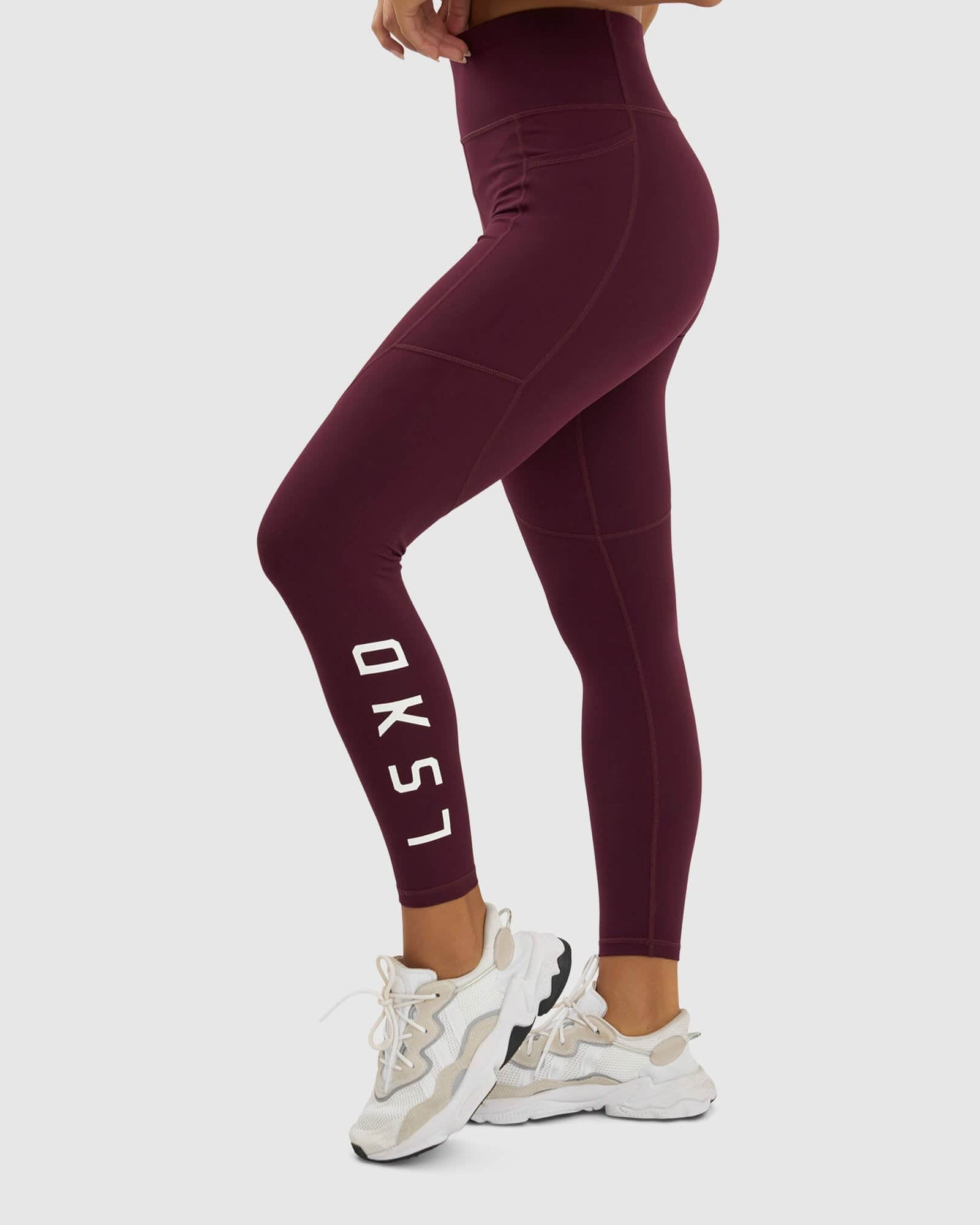 Model wearing Rep Full Length Tight - Wine