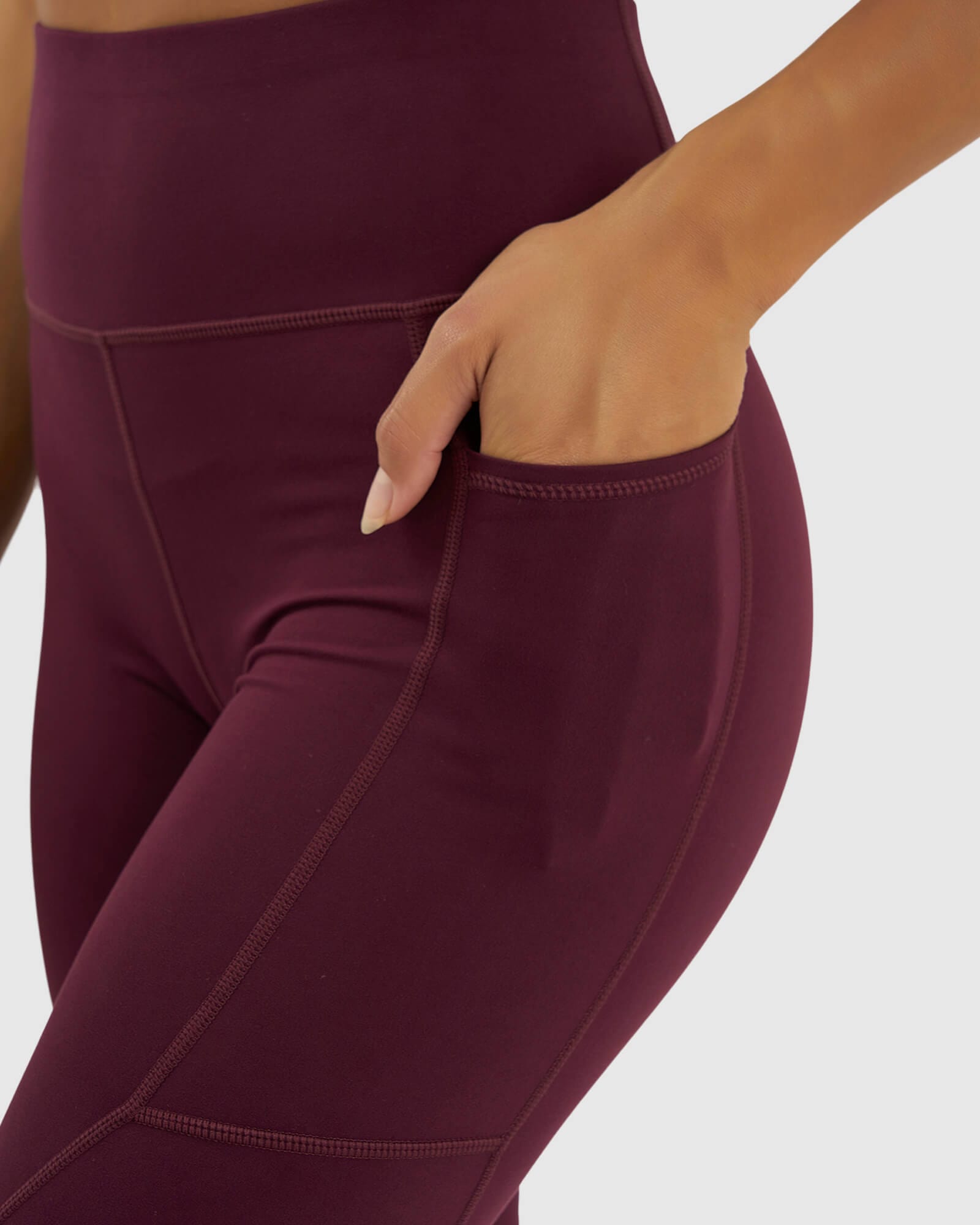 Model wearing Rep Full Length Tight - Wine