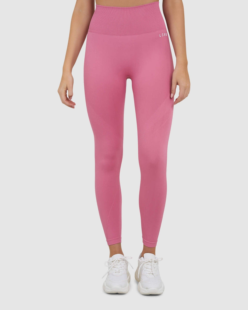 Model wearing Limitless Seamless 7/8 Length Tight - Bubblegum