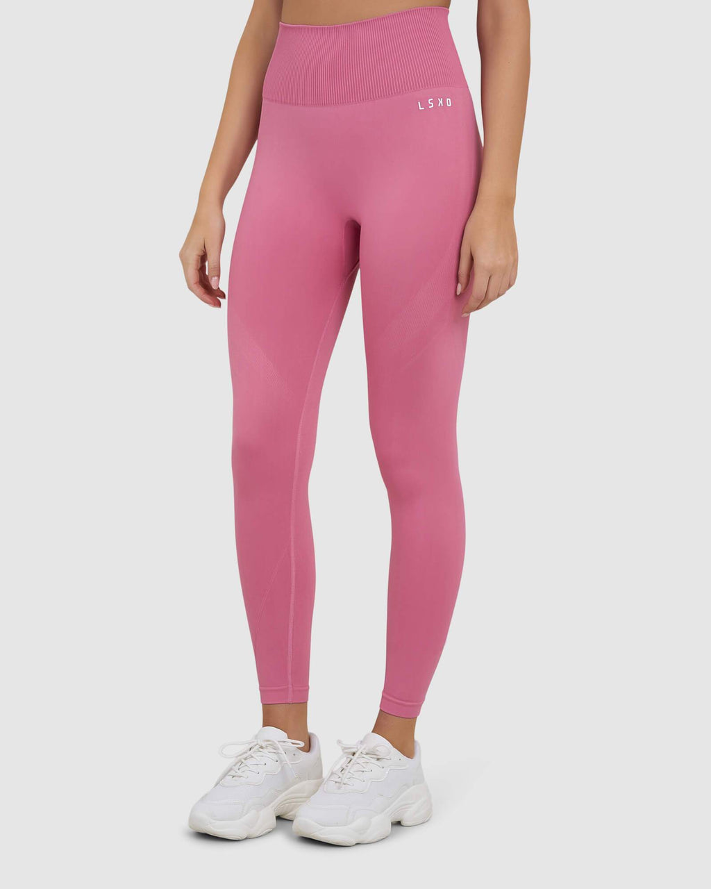 Model wearing Limitless Seamless 7/8 Length Tight - Bubblegum