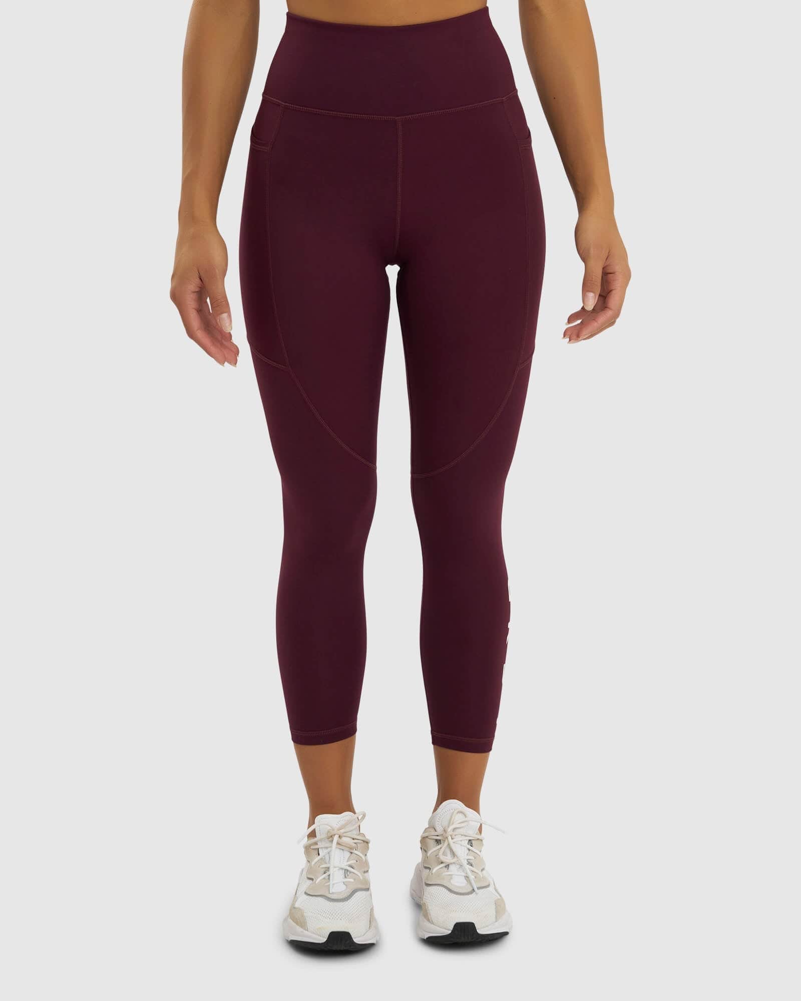 Model wearing Rep 7/8 Length Tight - Wine