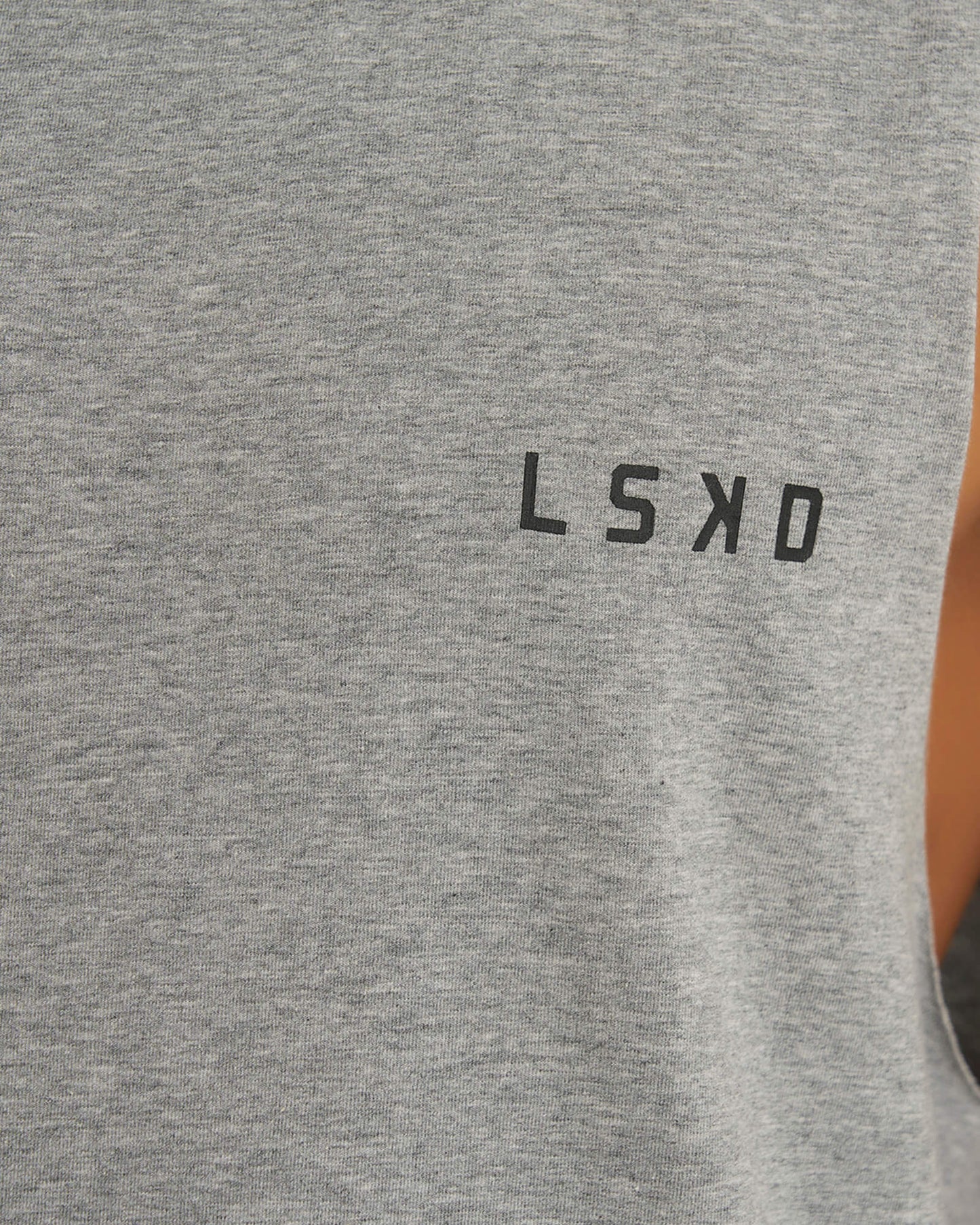 Model wearing Form Tank - Lt Grey Marl