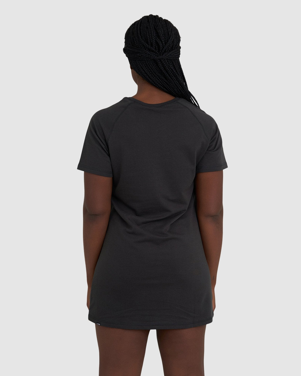 Model wearing Graph Tee Dress - Pirate Black