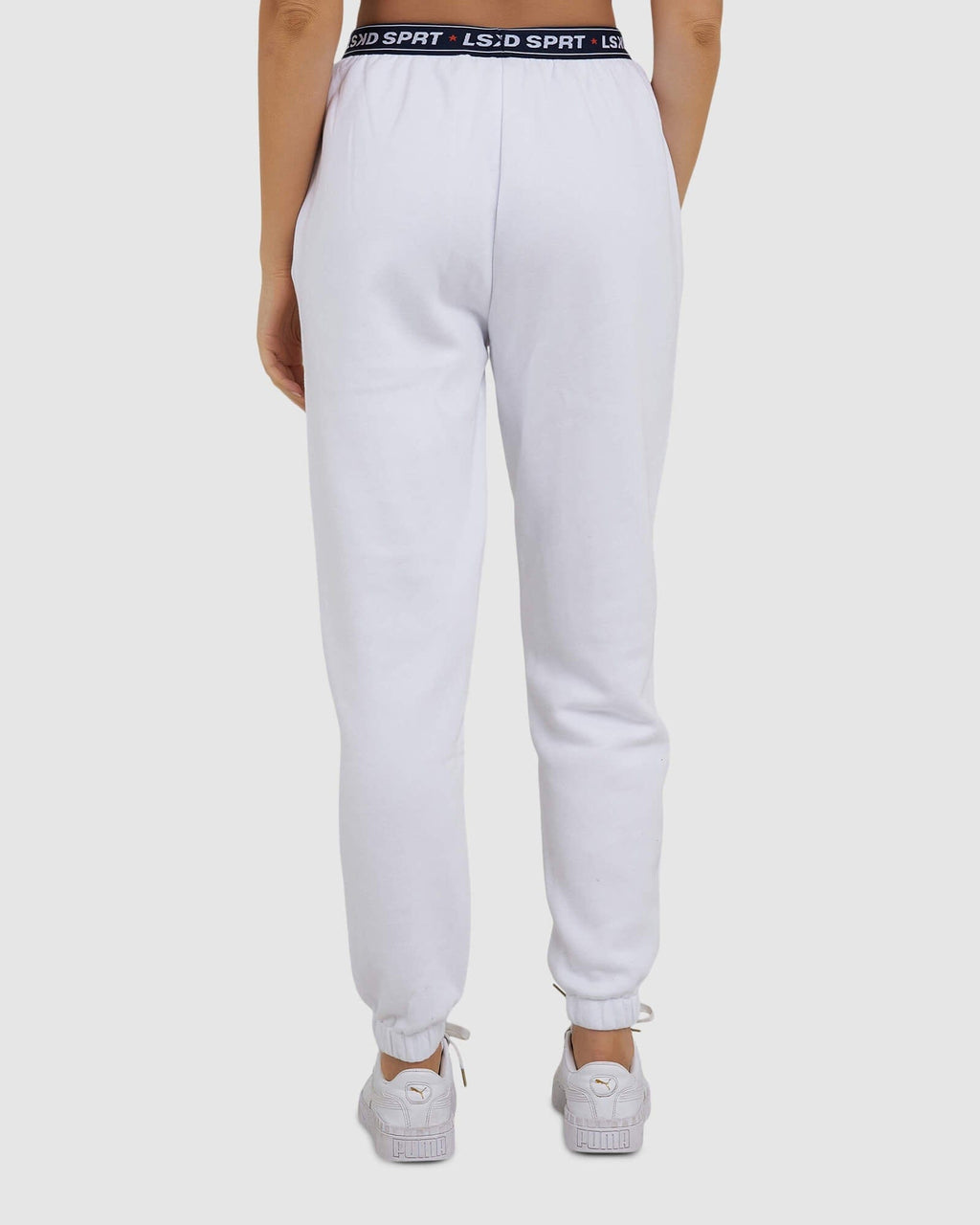 Model wearing Challenge Lounge Track Pant - White