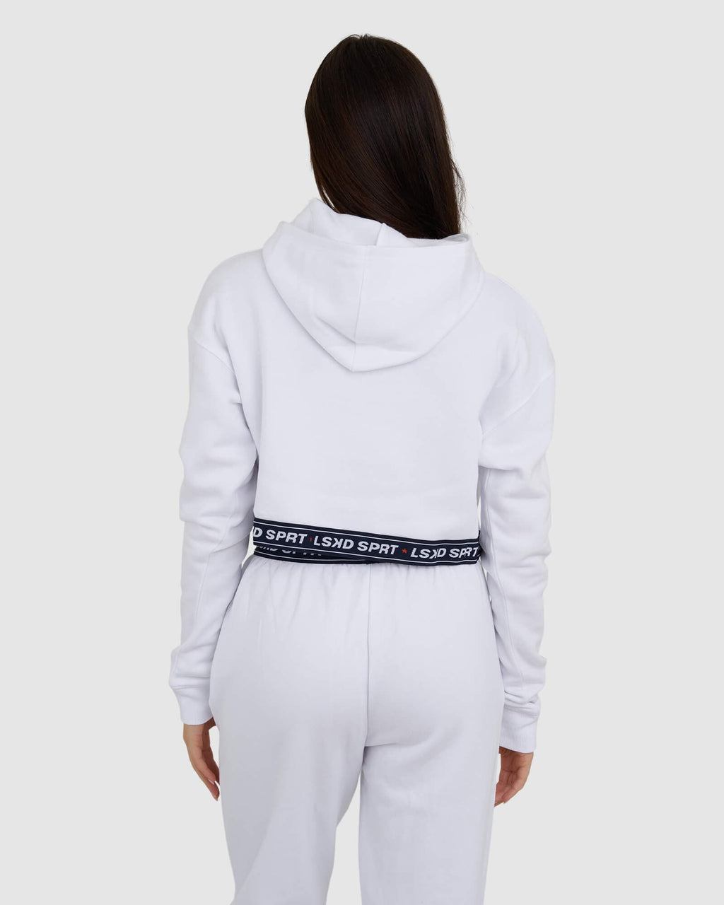 Model wearing Challenge Lounge Hoodie - White
