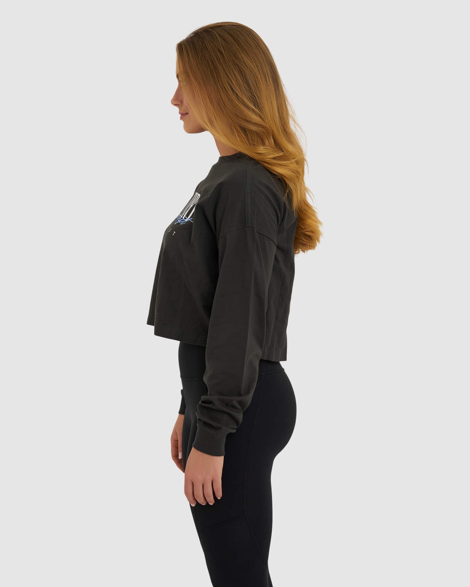 Model wearing Faculty LS Tee - Pirate Black