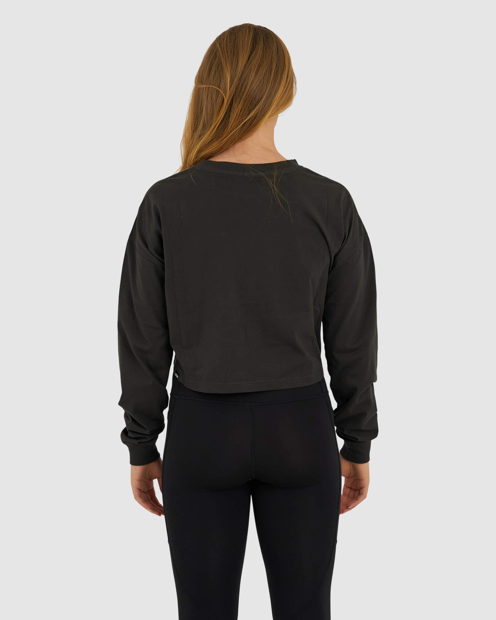 Model wearing Faculty LS Tee - Pirate Black