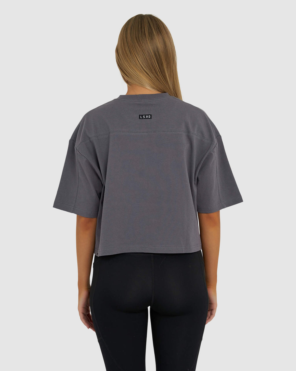 Model wearing Heavy Hitter Heavyweight Tee - Iron