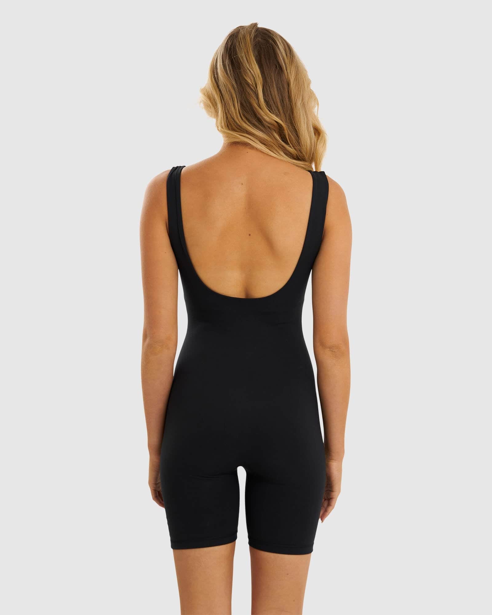 Model wearing Power Bodysuit - Black