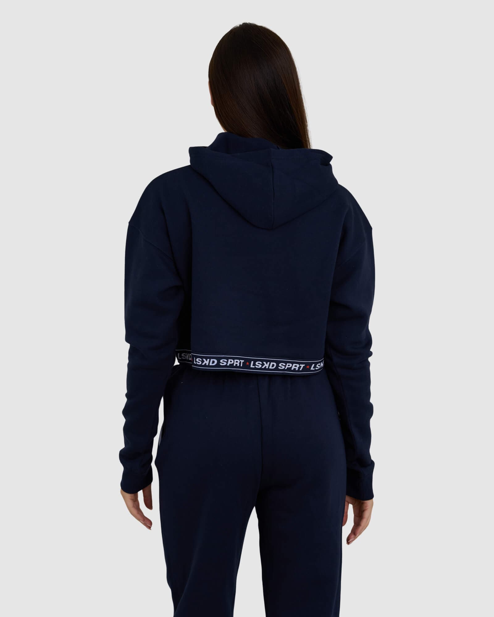 Model wearing Challenge Lounge Hoodie - Navy