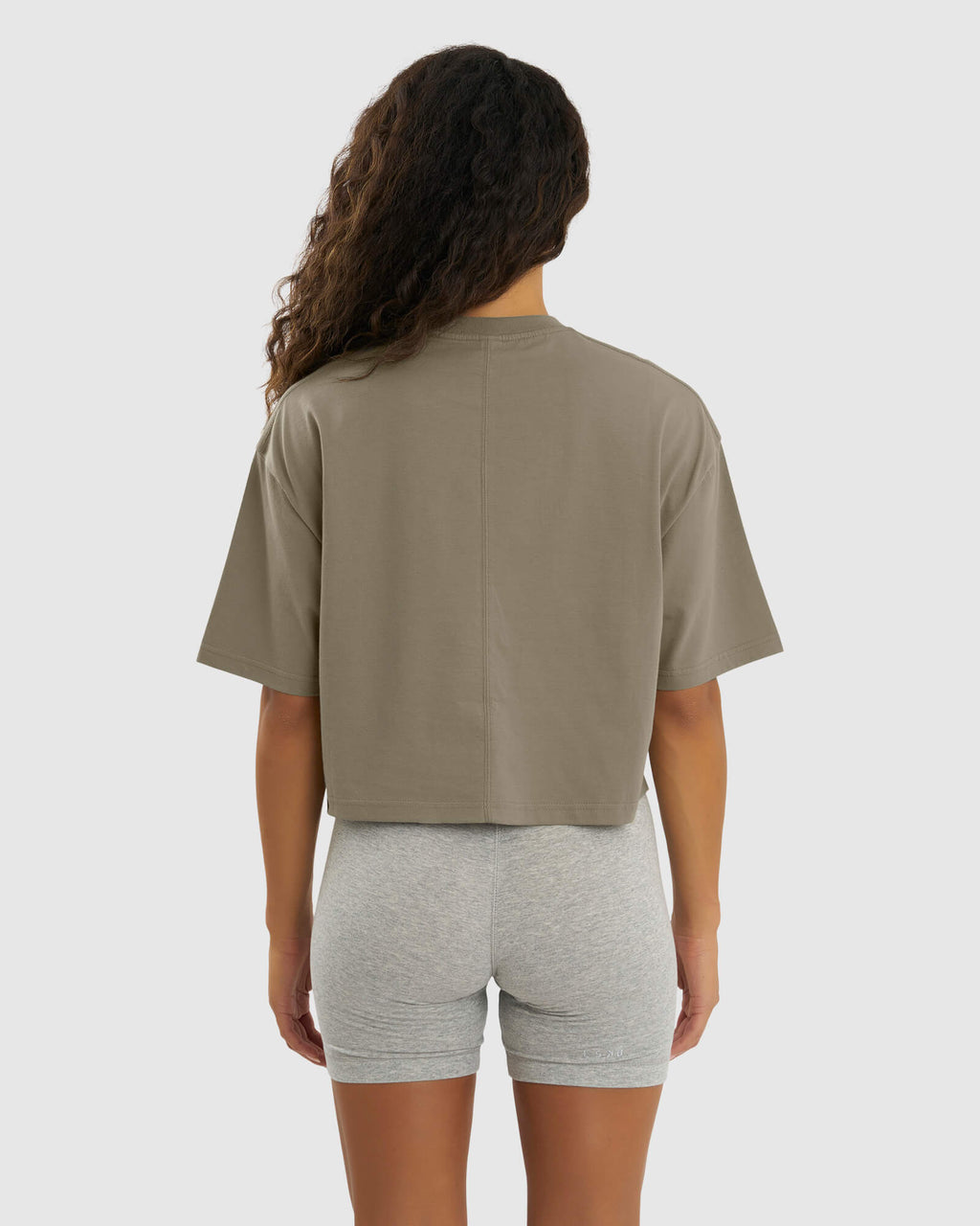 Model wearing Bella Tee - Laurel Oak