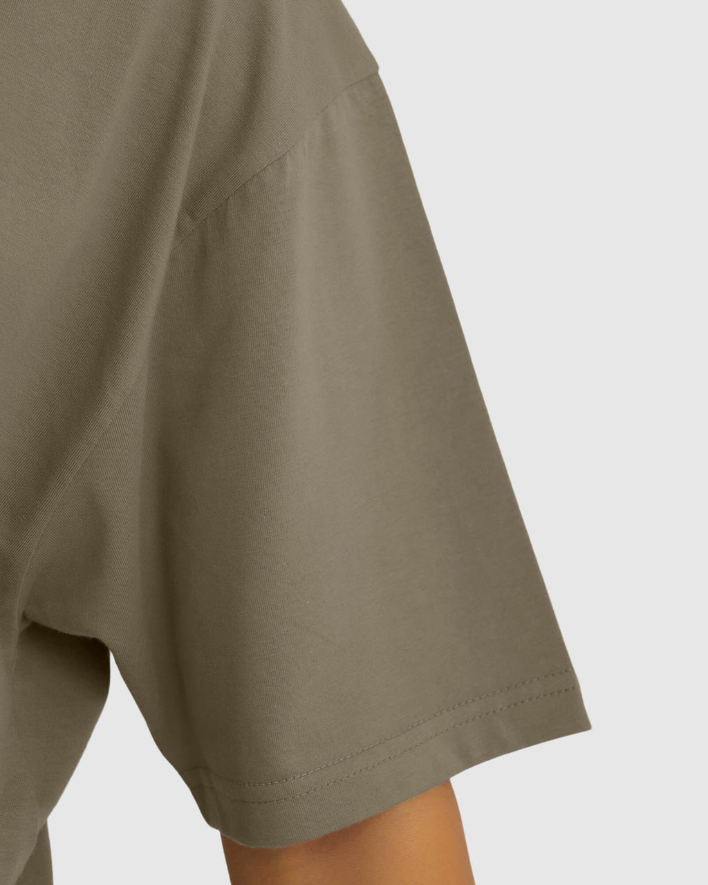 Model wearing Bella Tee - Laurel Oak