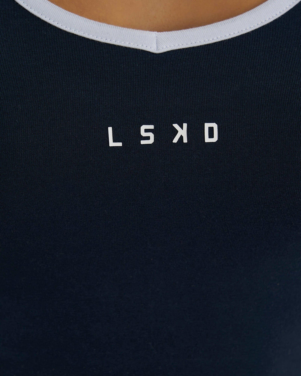 Model wearing Knockout Tank - Carbon