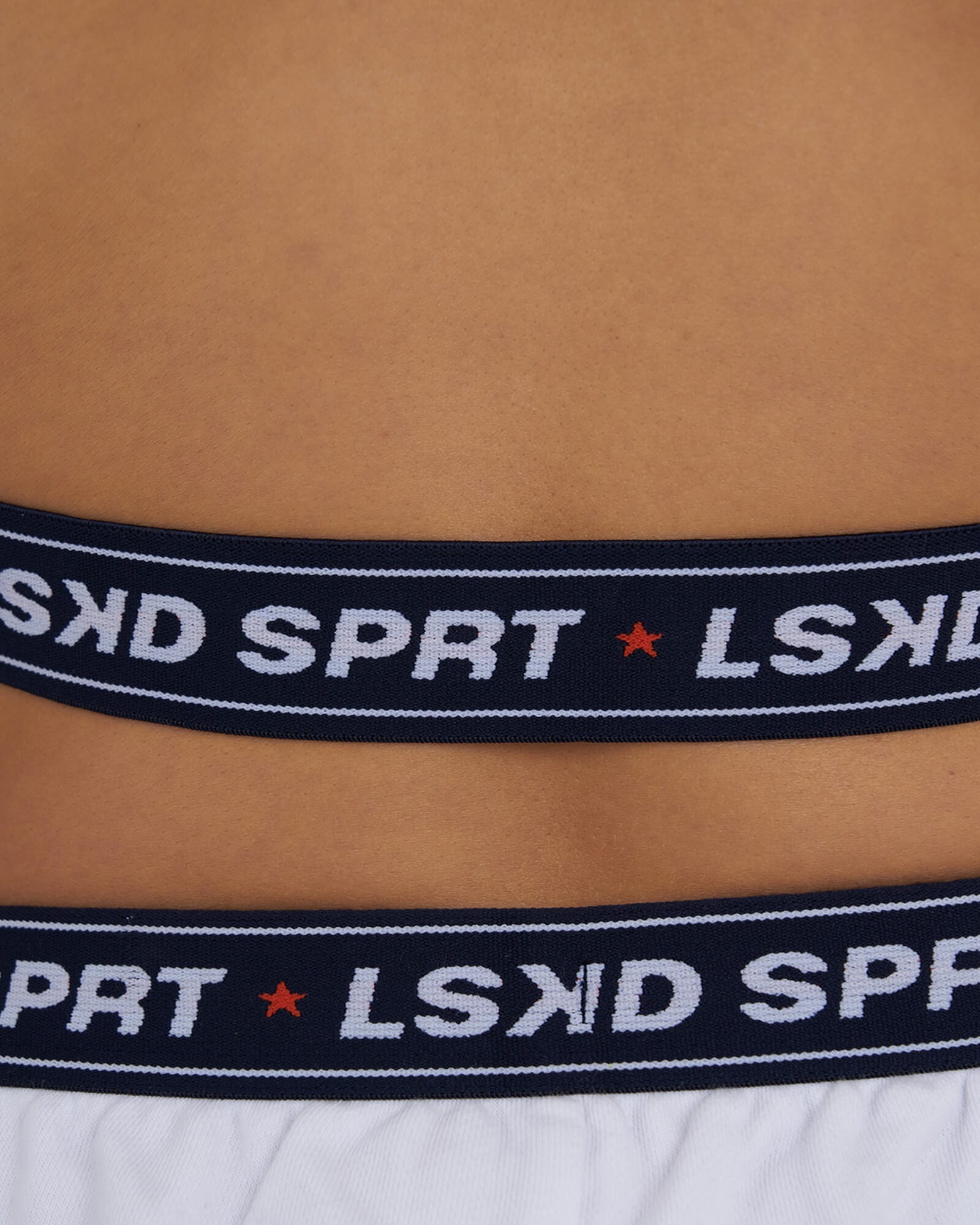 Model wearing Challenge Lounge LS Top - White