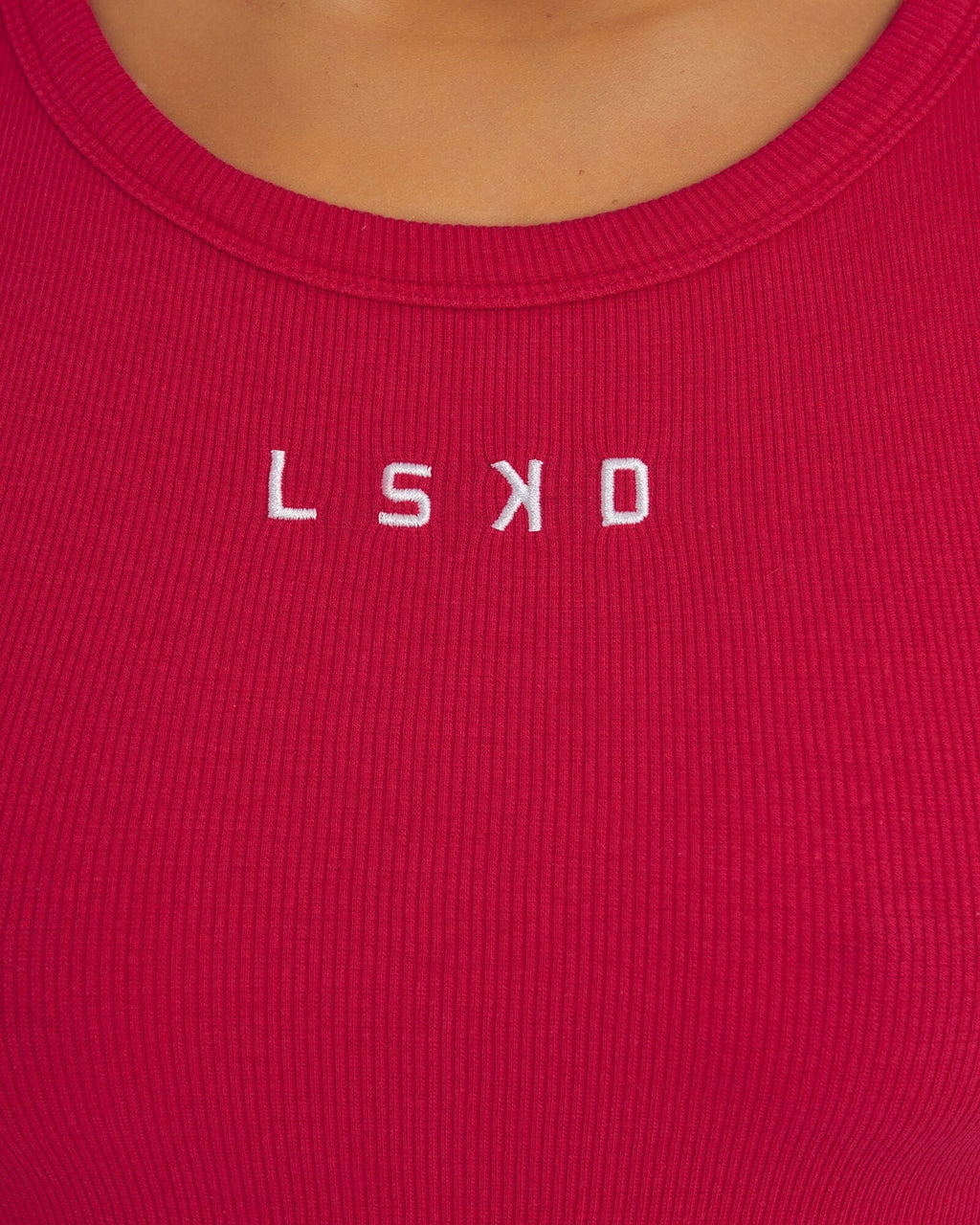 Model wearing Field Ribbed Tank Dress - Boysenberry