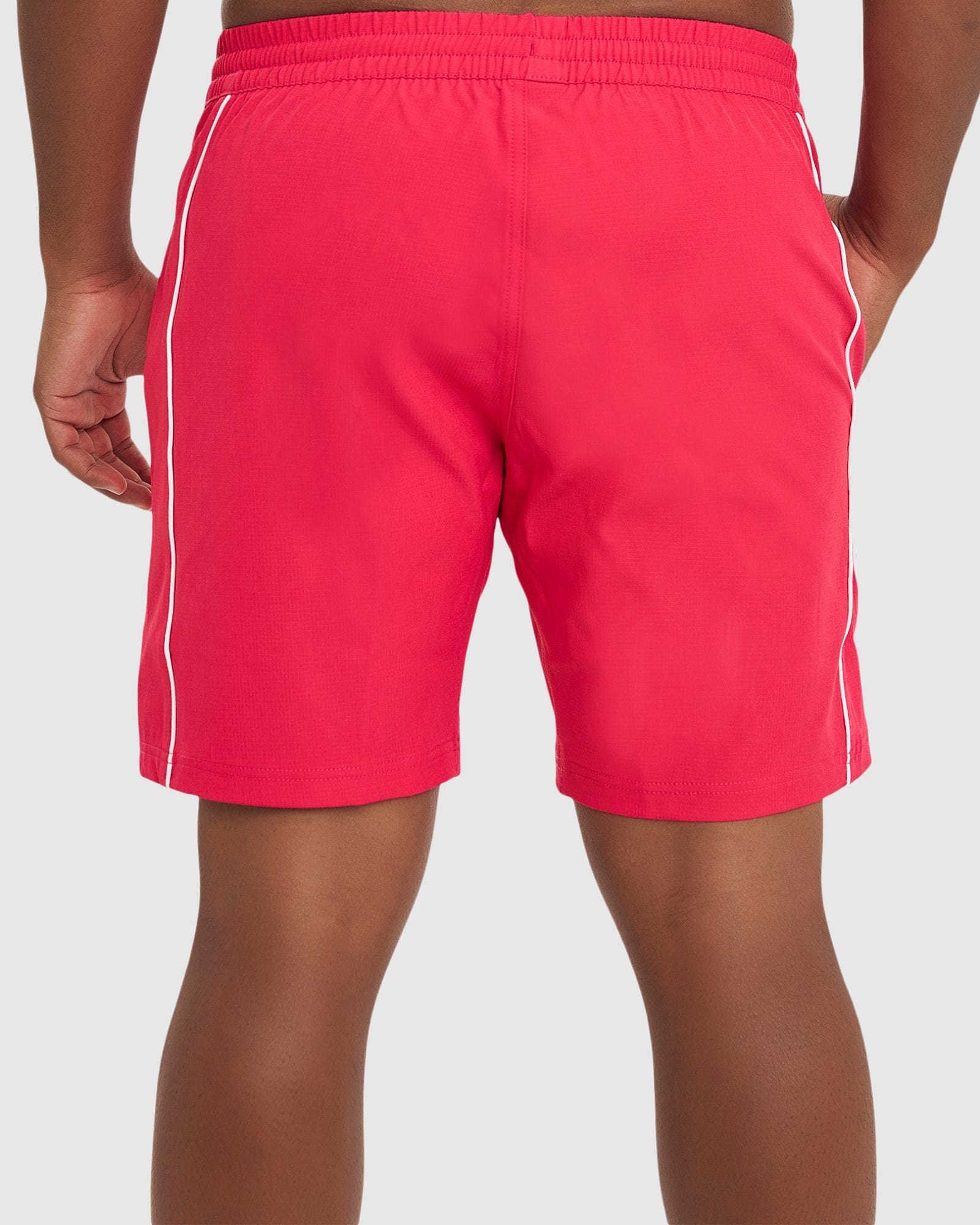 Model wearing Pipeline 7" Short - Boysenberry