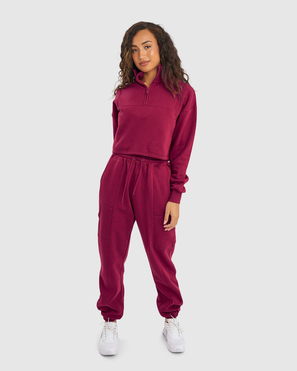 Model wearing Harley Track Pant - Candy Apple