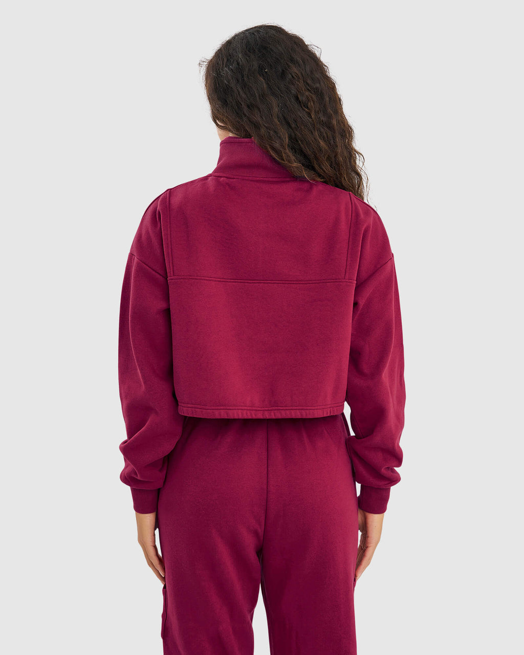 Model wearing Harley Sweater - Candy Apple