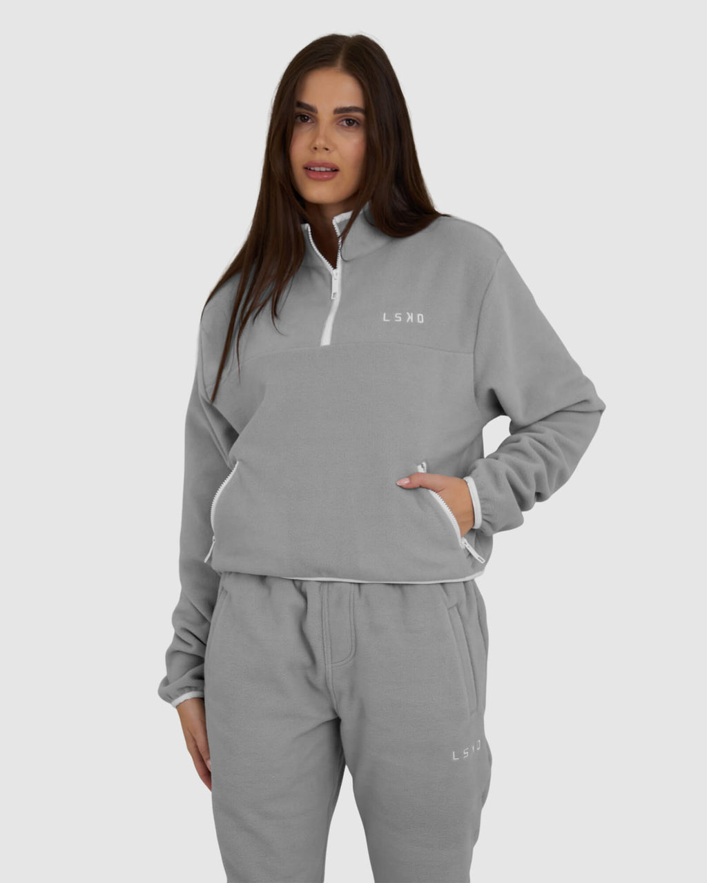 Model wearing Wanderer Sweater - Frost