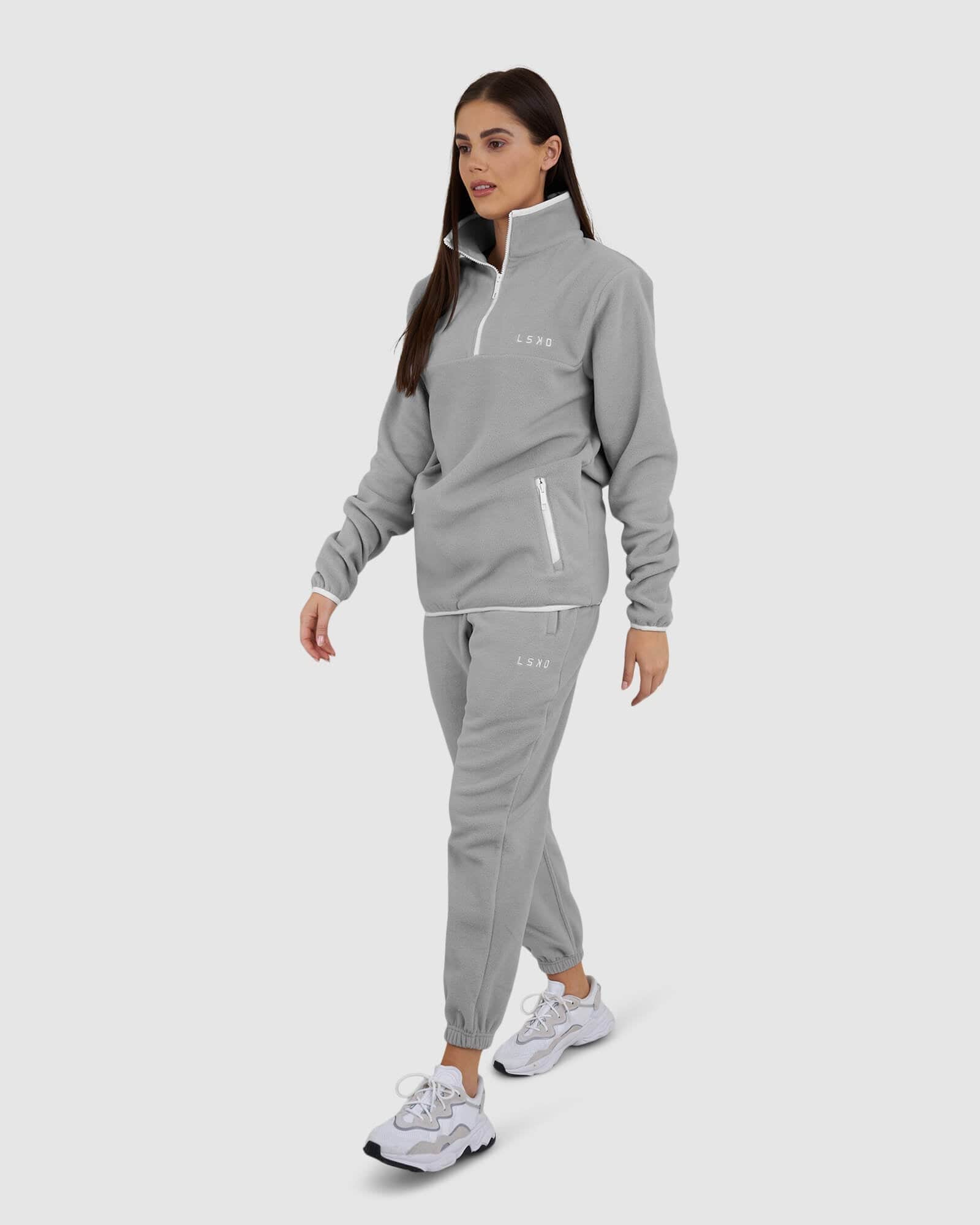 Model wearing Unisex Wanderer Crewneck - Frost