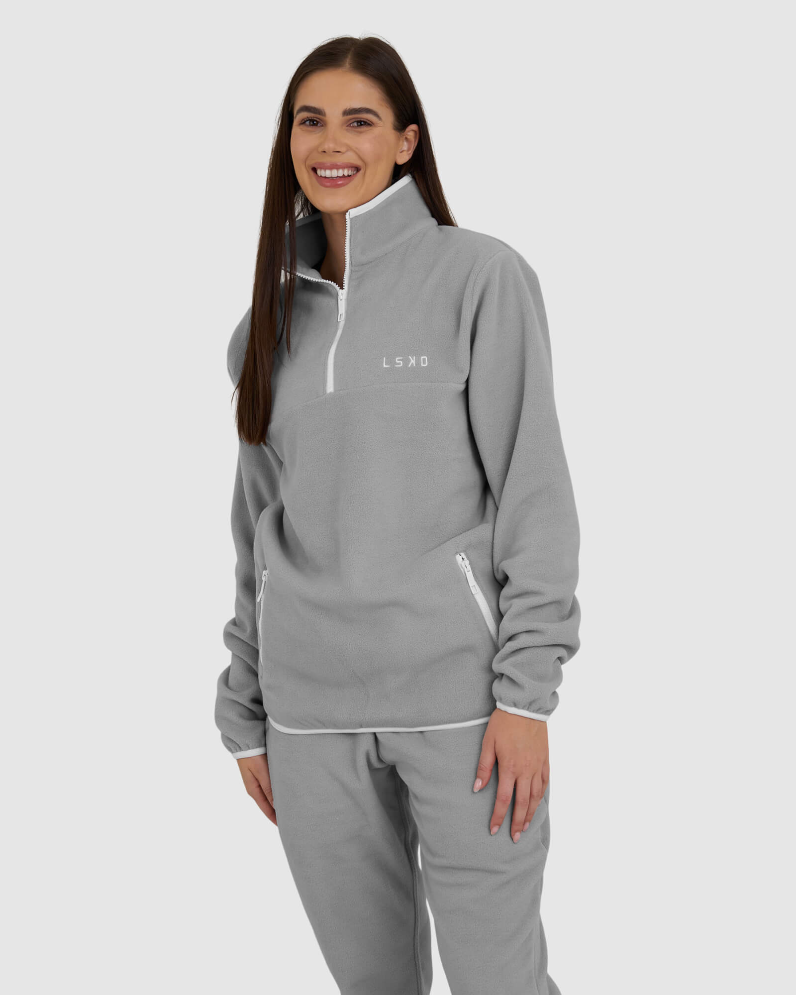 Model wearing Unisex Wanderer Crewneck - Frost