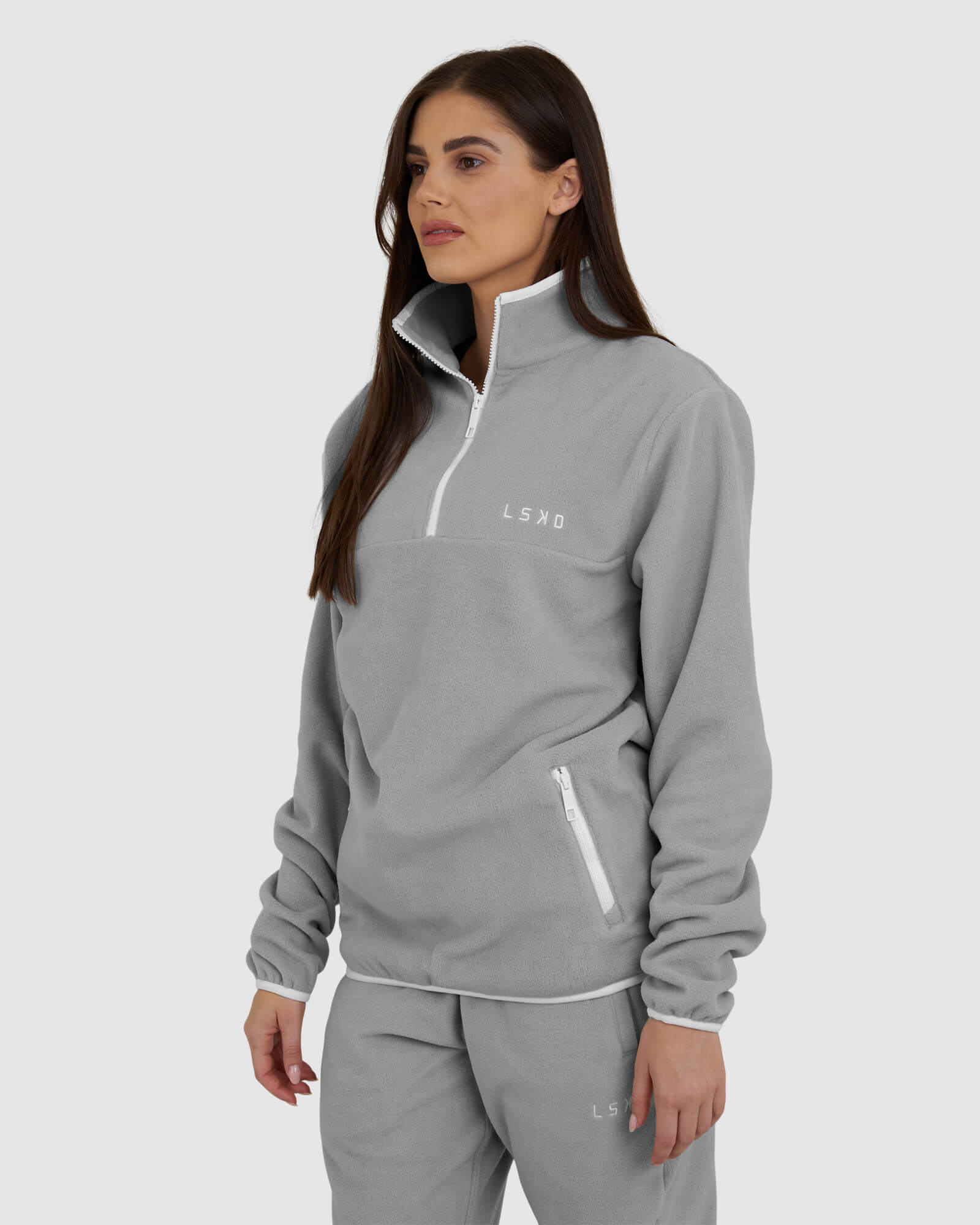 Model wearing Unisex Wanderer Crewneck - Frost