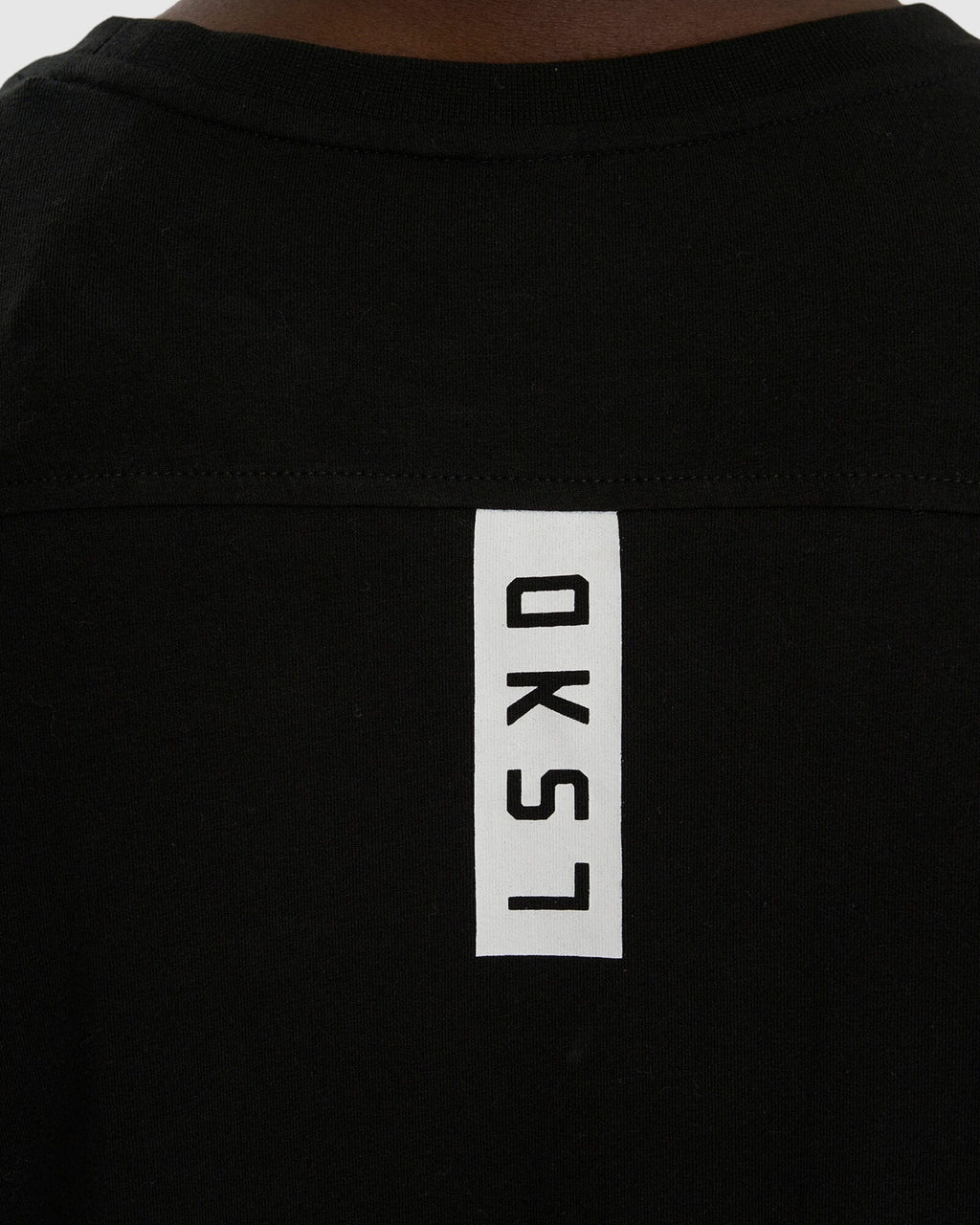 Model wearing Tab LS Tee - Black