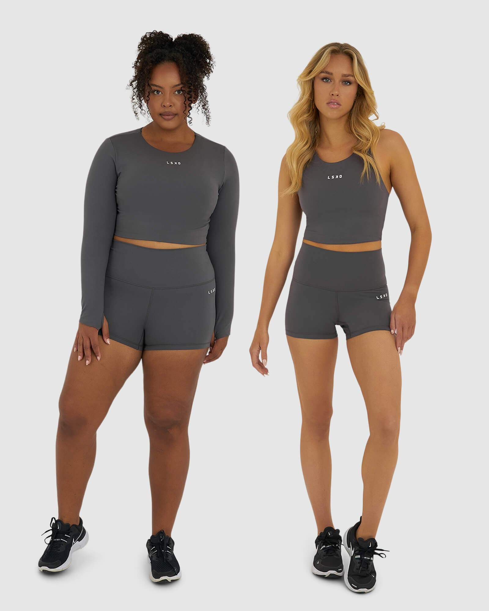 Model wearing Base X-Short Tight - Shadow