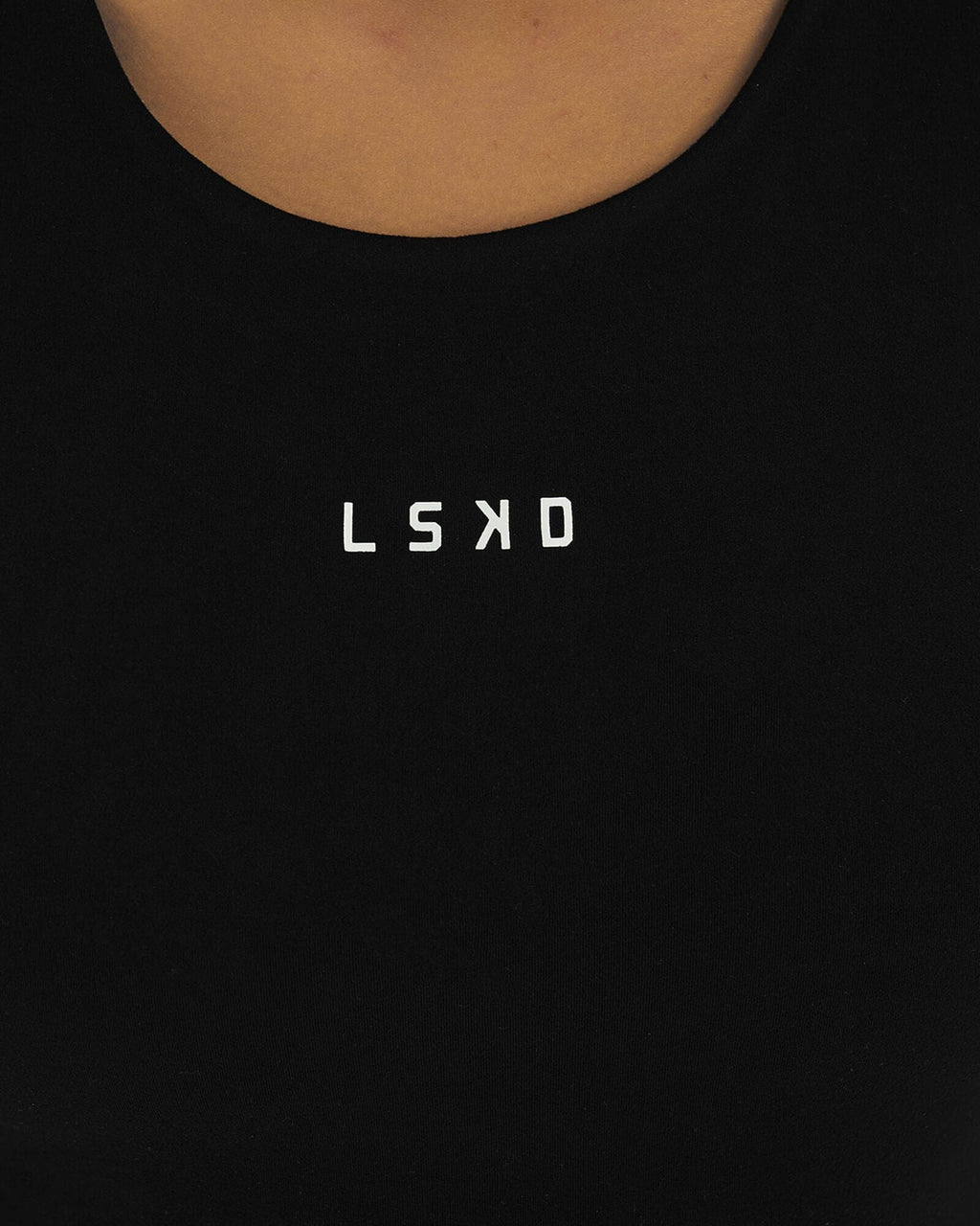 Model wearing Base Crop Tank - Black