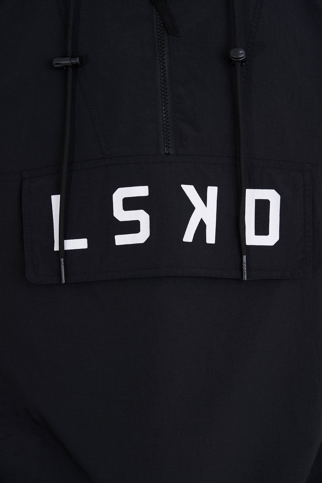 Model wearing Burrell Track Jacket - Black