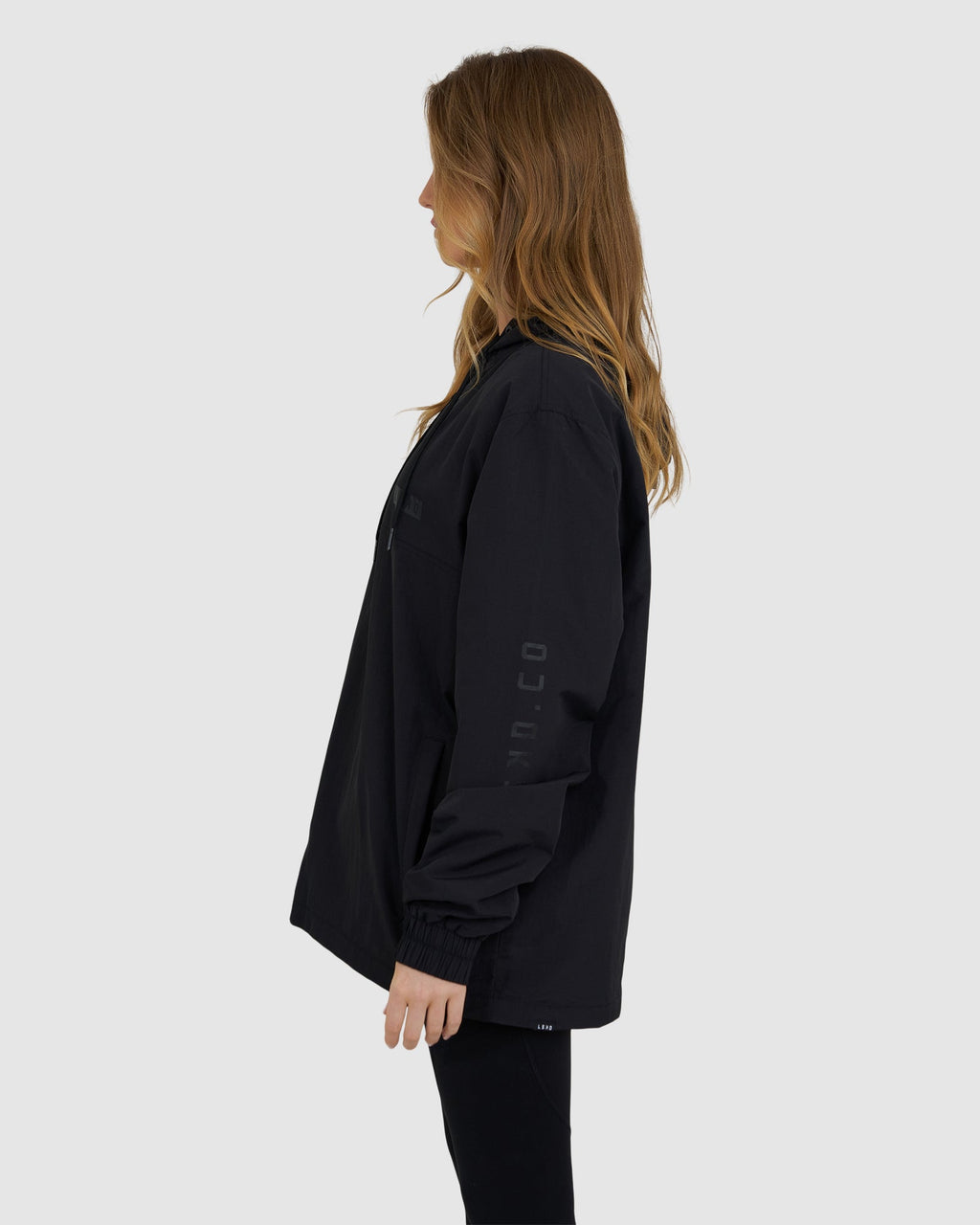 Model wearing Unisex Rodman Track Jacket - Black-Black